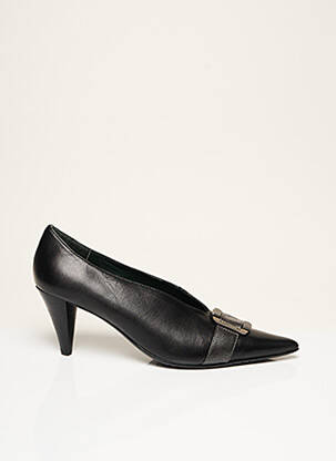 Escarpins tissage satiné talon de 4 à 6cm noir KARSTON femme