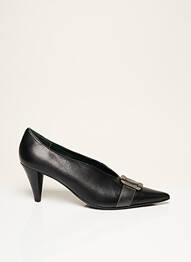 Escarpins tissage satiné talon de 4 à 6cm noir KARSTON femme