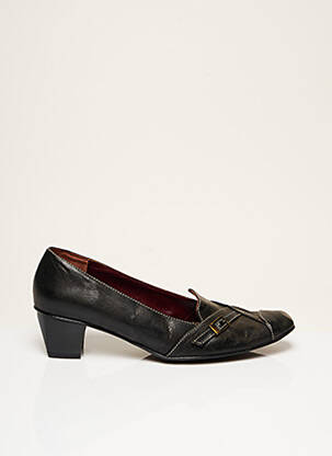 Escarpins tissage satiné talon de 4 à 6cm noir FEELING femme