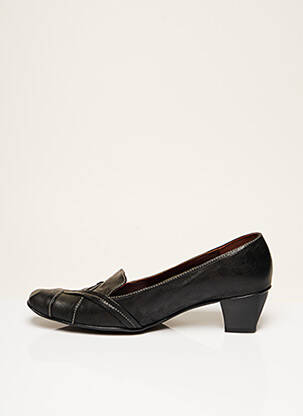Escarpins tissage satiné talon de 4 à 6cm noir FEELING femme