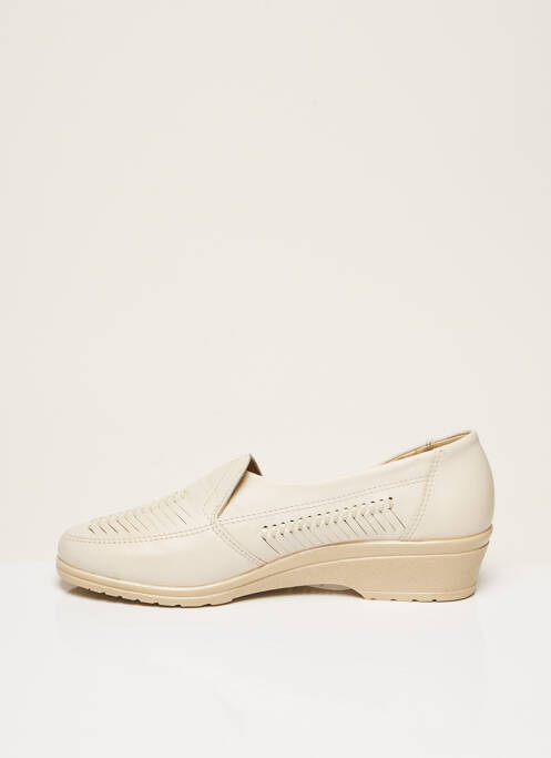 Chaussures de confort tissage satiné talon plat jusqu'à 3cm beige ROHDE femme