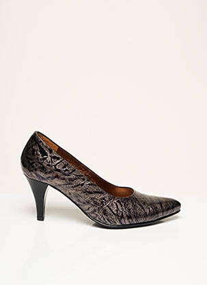 Escarpins matière lisse talon de 7 à 9cm gris J.METAYER femme