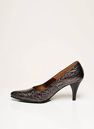 Escarpins matière lisse talon de 7 à 9cm gris J.METAYER femme
