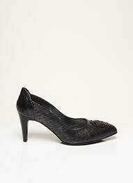 Escarpins tissage satiné talon de 4 à 6cm noir J.METAYER femme