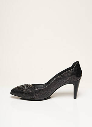 Escarpins tissage satiné talon de 4 à 6cm noir J.METAYER femme