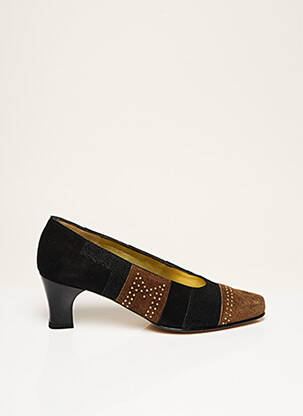 Escarpins cubain talon plat jusqu'à 3cm noir J.METAYER femme
