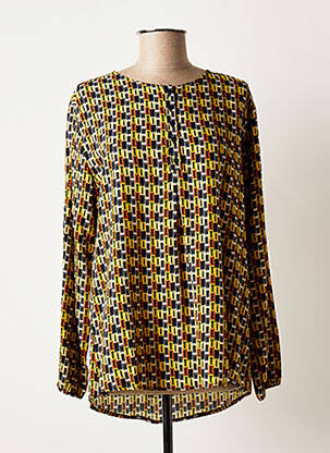 Blouse imprimé fantaisie manches longues jaune SEE THE MOON femme