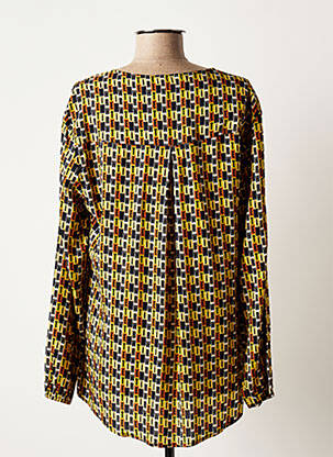 Blouse imprimé fantaisie manches longues jaune SEE THE MOON femme