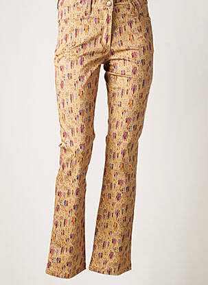 Pantalon droit stretch taille normale beige PAUL BRIAL femme