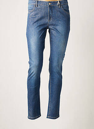 Jeans coupe slim slim taille normale bleu RIVIERES DE LUNE femme