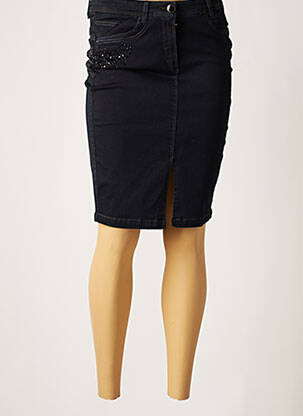 Jupe mi-longue taille normale bleu JOCAVI femme