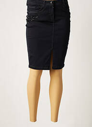 Jupe mi-longue stretch bleu JOCAVI femme