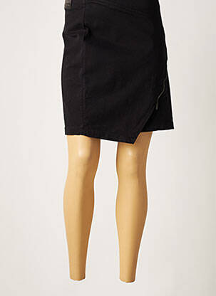 Jupe courte poches noir RIVIERES DE LUNE femme