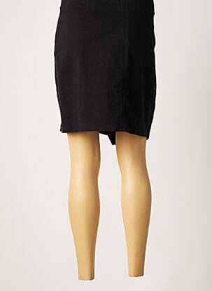 Jupe courte poches noir RIVIERES DE LUNE femme