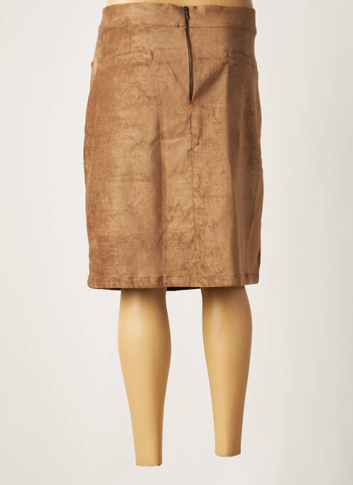 Jupe mi-longue marron THALASSA pour femme