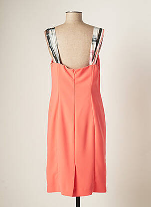 Robe mi-longue imprimé fantaisie fines bretelles rose PAULE VASSEUR femme