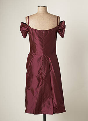 Robe mi-longue fermeture zippée au dos fines bretelles violet PAULE VASSEUR femme