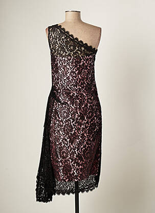 Robe mi-longue sans manche sans manche noir PAULE VASSEUR femme