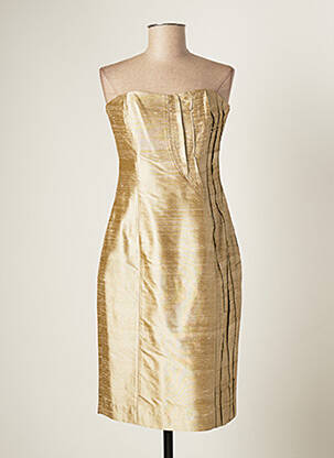 Robe courte sans manche sans manche jaune PAULE VASSEUR femme