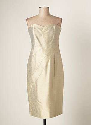 Robe courte sans manche sans manche beige PAULE VASSEUR femme