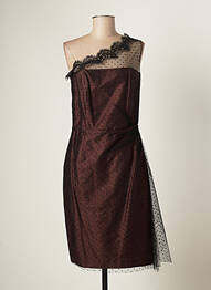 Robe courte sans manche sans manche marron PAULE VASSEUR femme