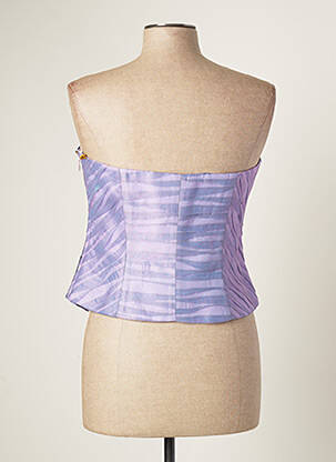 Top coupe cintrée sans manche violet PAULE VASSEUR femme