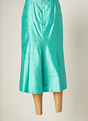 Jupe longue fermeture zippée au dos bleu PAULE VASSEUR femme
