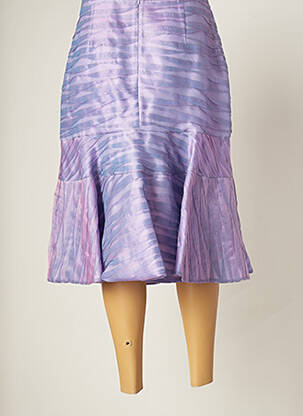 Jupe mi-longue coupe évasée violet PAULE VASSEUR femme