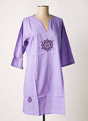 Robe de plage violet PALME pour femme