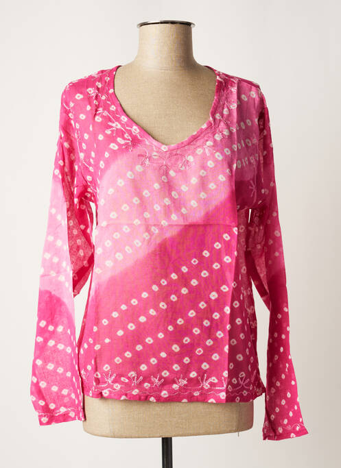 Blouse rose PALME pour femme