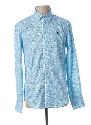 Chemise manches longues bleu CAMBERABERO pour homme