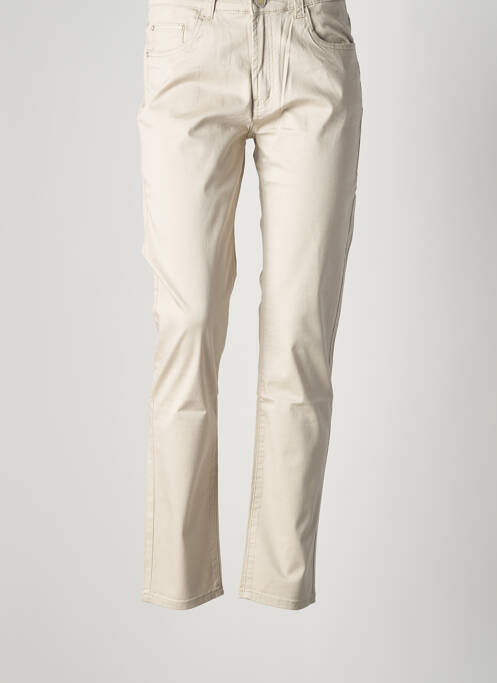 Pantalon droit beige X-MAX pour femme