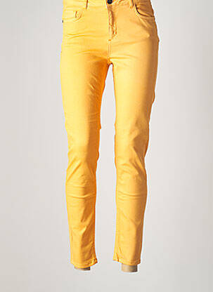Jeans coupe slim orange YESTA pour femme