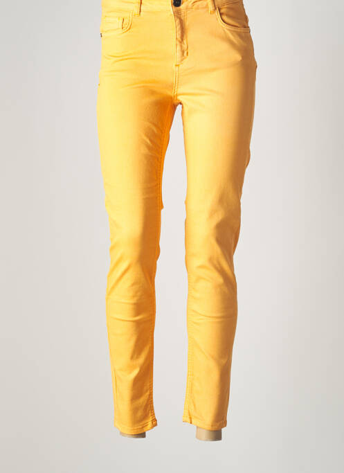 Jeans coupe slim orange YESTA pour femme