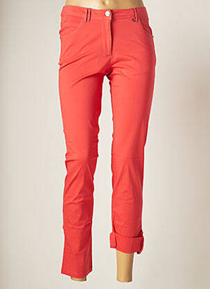 Pantalon droit orange AGATHE & LOUISE pour femme