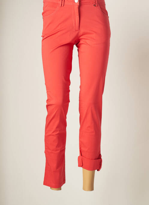 Pantalon droit orange AGATHE & LOUISE pour femme
