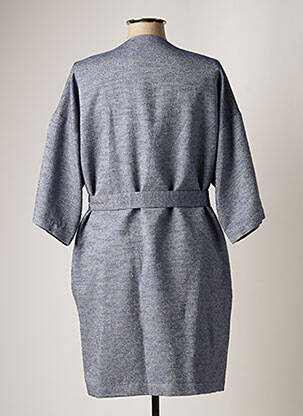 Manteau long coupe cintrée sans capuche bleu NATHALIE VLEESCHOUWER femme