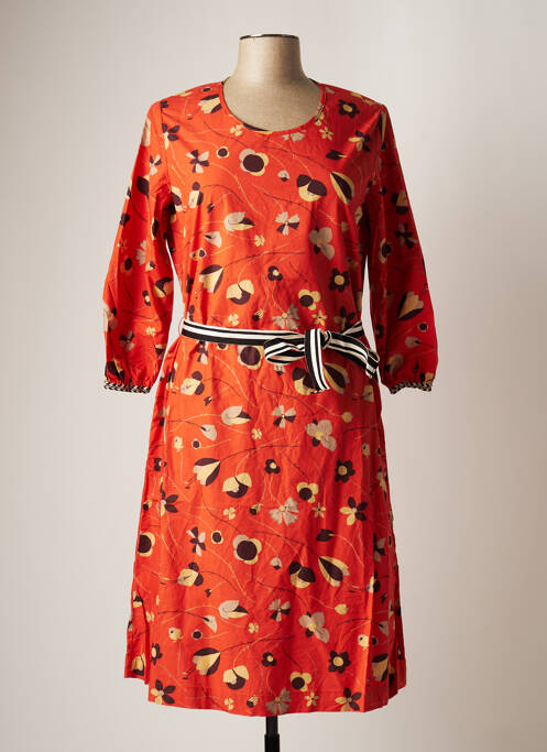 Robe mi-longue orange BELLEROSE pour femme
