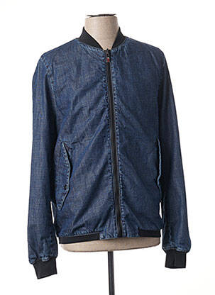 Blouson finition bords-côtes bleu OOF WEAR homme