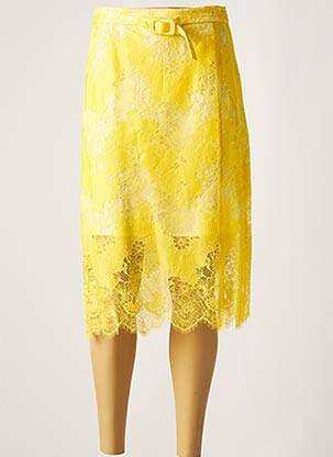 Jupe mi-longue jaune CARVEN femme