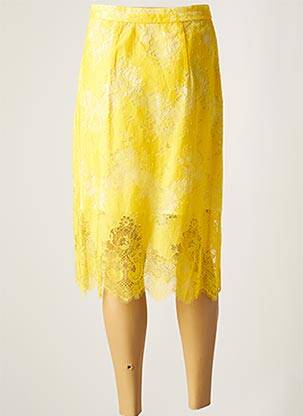 Jupe mi-longue jaune CARVEN femme