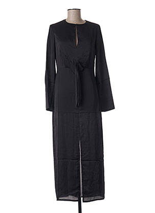 Robe longue manches longues manches longues noir DAY OFF femme