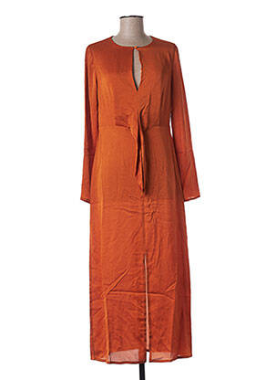 Robe longue manches longues manches longues orange DAY OFF femme