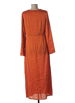 Robe longue manches longues manches longues orange DAY OFF femme