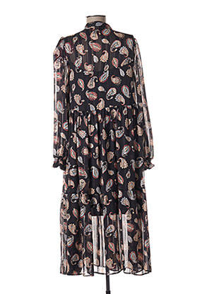 Robe courte coupe fluide manches longues noir IMPERIAL femme
