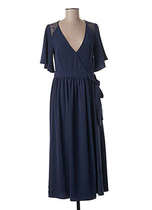 Robe longue manches courtes manches courtes bleu IMPERIAL femme