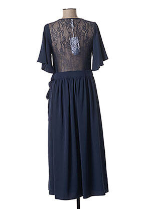 Robe longue manches courtes manches courtes bleu IMPERIAL femme