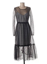 Robe longue manches longues manches longues noir IMPERIAL femme