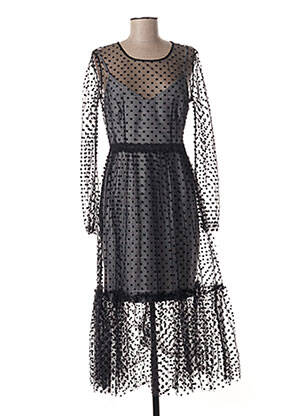 Robe longue manches longues manches longues noir IMPERIAL femme