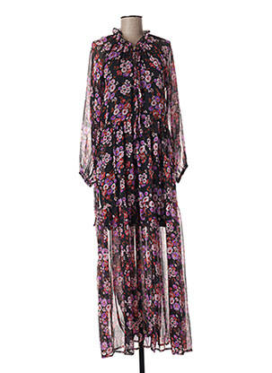 Robe longue manches longues manches longues noir DAY OFF femme